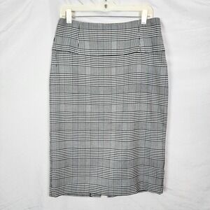 WORTHINGTON Size 10 Houndstooth Glen Plaid Professional Preppy Work Midi Skirt